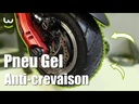 Pneu tubeless avec gel anti-crevaison 90/65-6.5