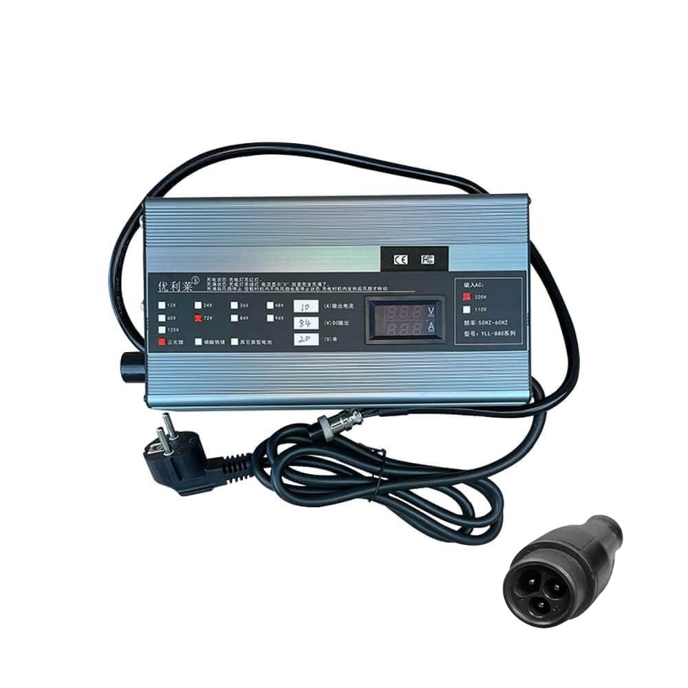 Chargeur Rapide 54.6V 4A Avec Connecteur XLR 3 Broches – Pour Batteries Lithium 48V (13S) – Appareils De Mobilité, Trottinettes, Vélos Électriques